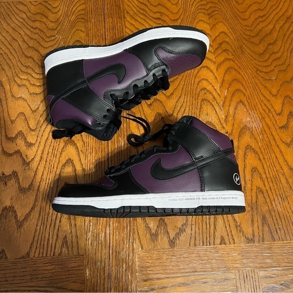 NEW Nike Fragment x Dunk High Beijing in Purple Black Men's 8 or Women's 9.5 - Picture 4 of 13